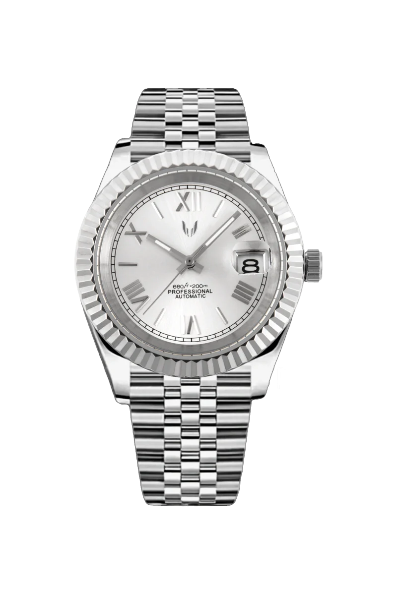 Custom Datejust Roman Silver