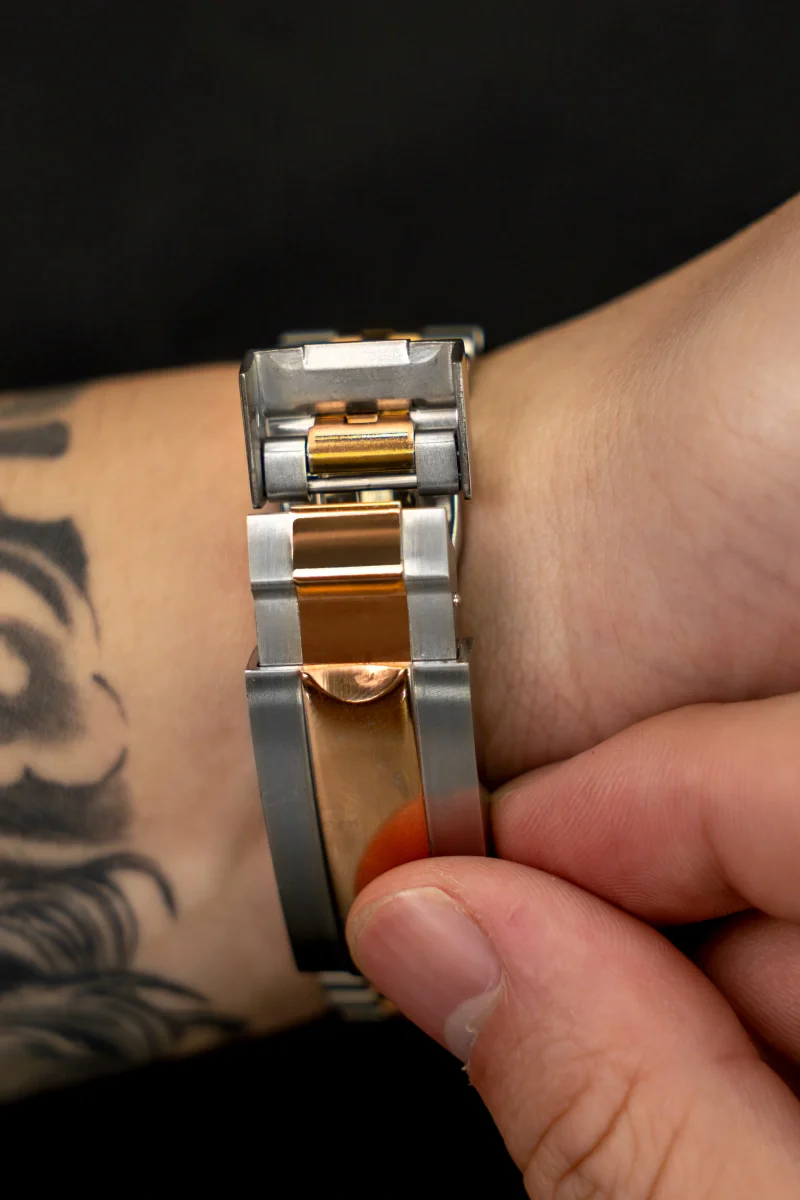 Custom Datejust Wimbledon Two-Tone Rose Gold Gray - Image 3