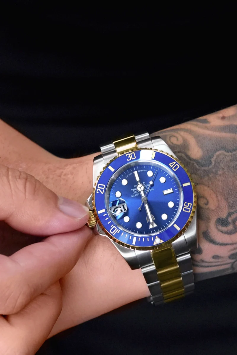 Custom Submariner Two-Tone Gold Blue - Image 2