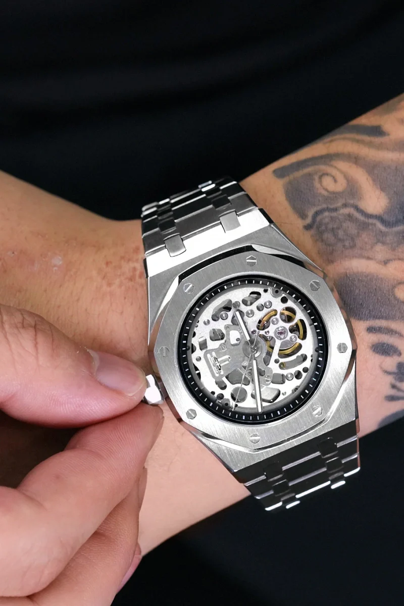 Custom Royal Oak Skeleton Silver II - Image 3