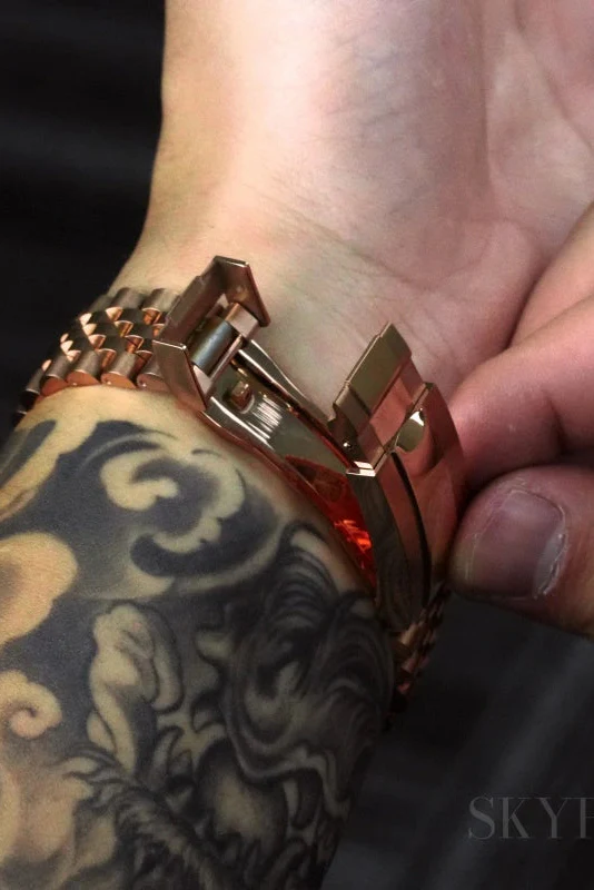 Custom Day-Date Rose Gold Green - Image 3