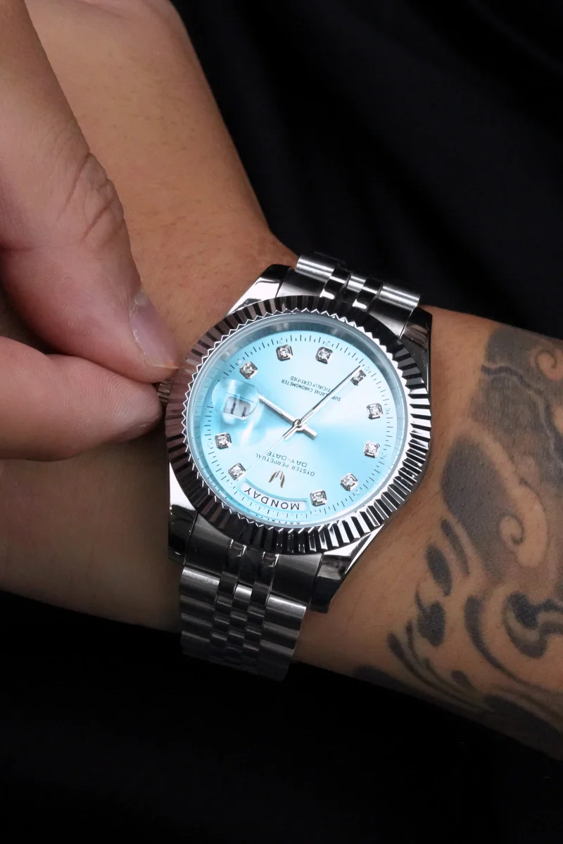Custom Day-Date Sky Blue Diamond - Image 2