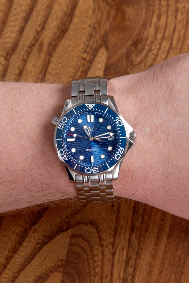 Custom Seamaster Silver Blue - Image 3